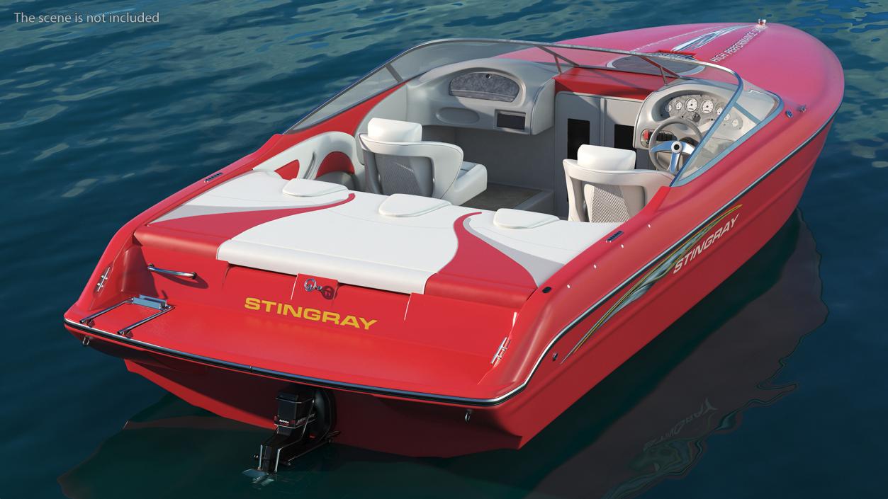 Stingray Boat Red 3D