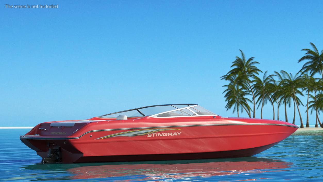 Stingray Boat Red 3D