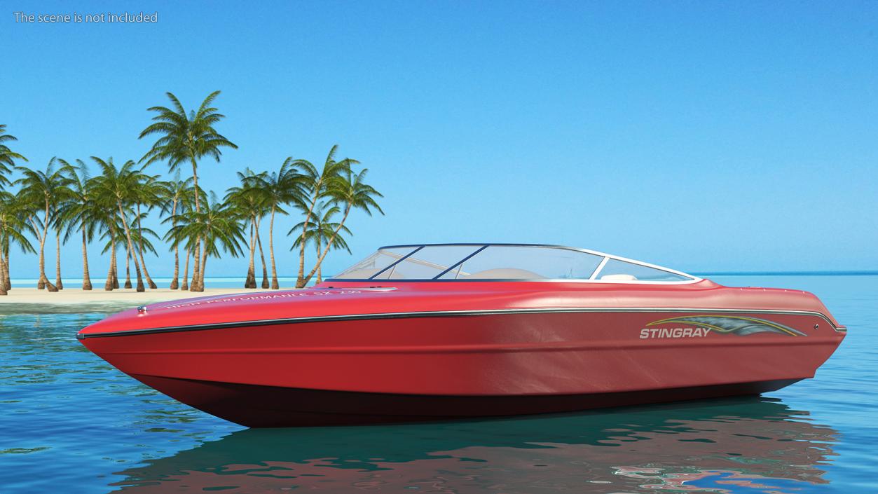 Stingray Boat Red 3D