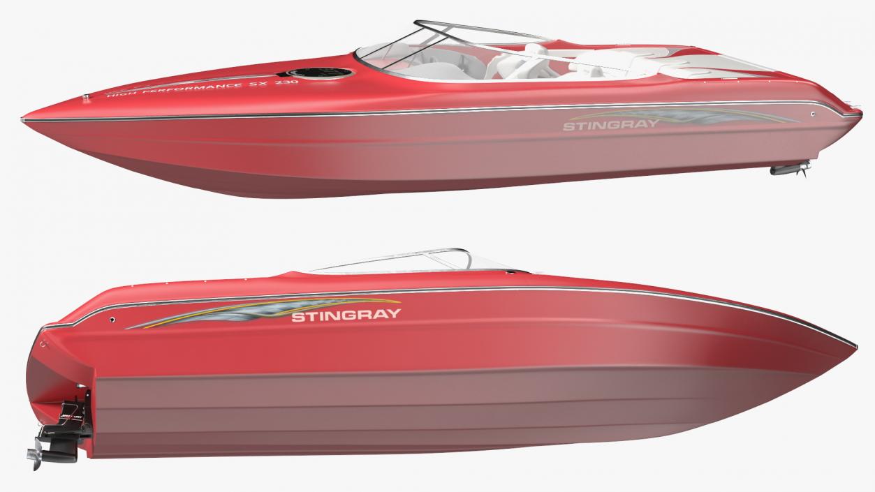 Stingray Boat Red 3D