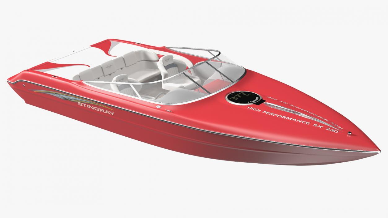 Stingray Boat Red 3D