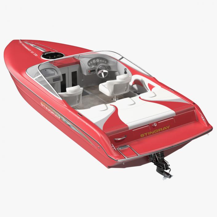 Stingray Boat Red 3D