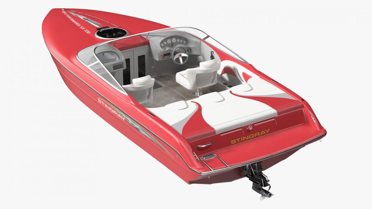 Stingray Boat Red 3D