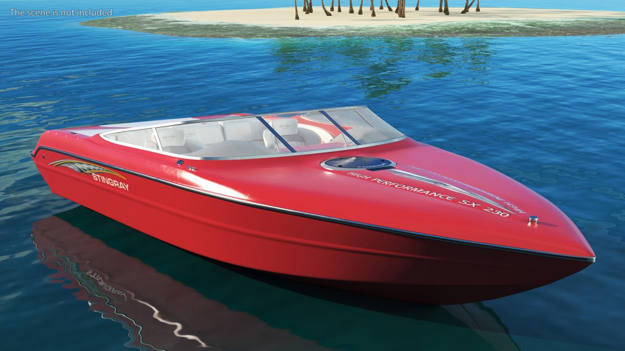 Stingray Boat Red 3D