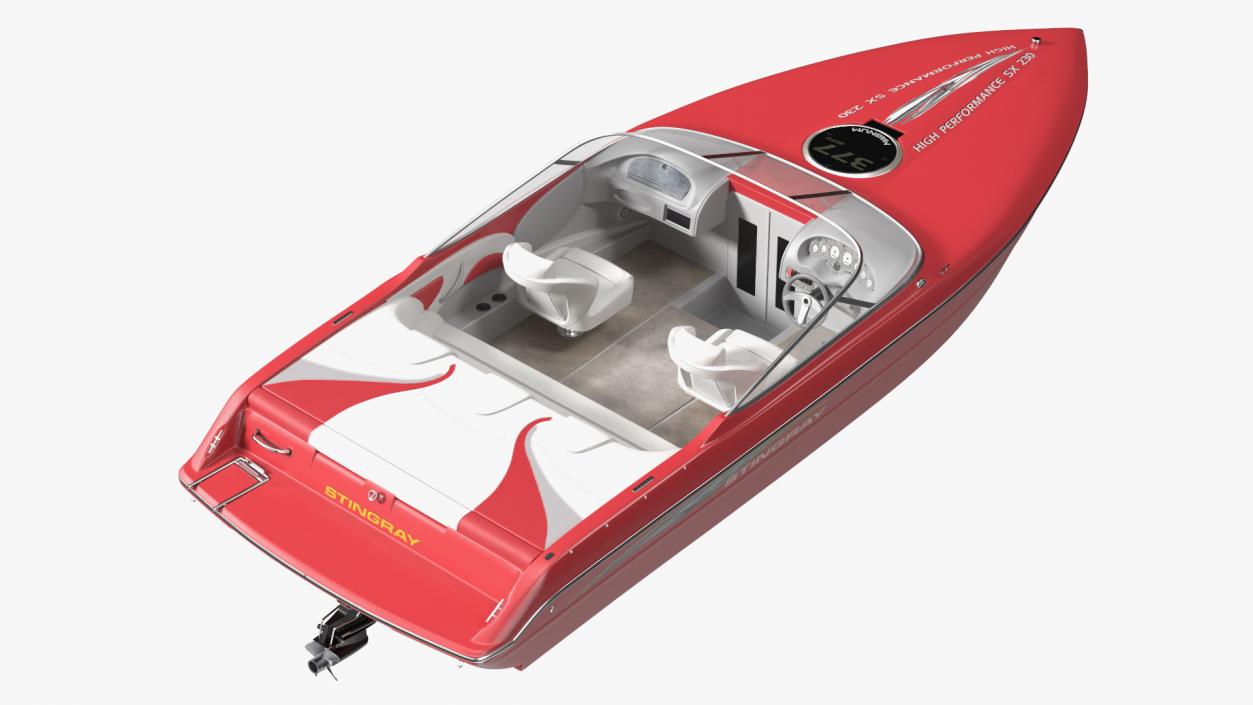 Stingray Boat Red 3D