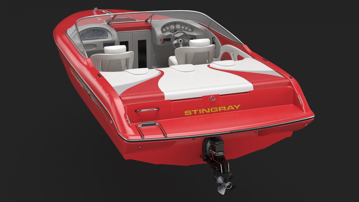 Stingray Boat Red 3D