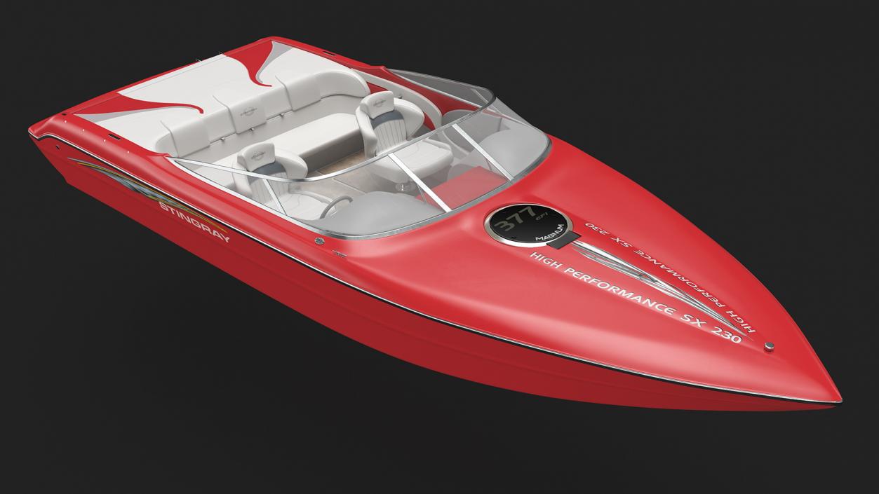 Stingray Boat Red 3D