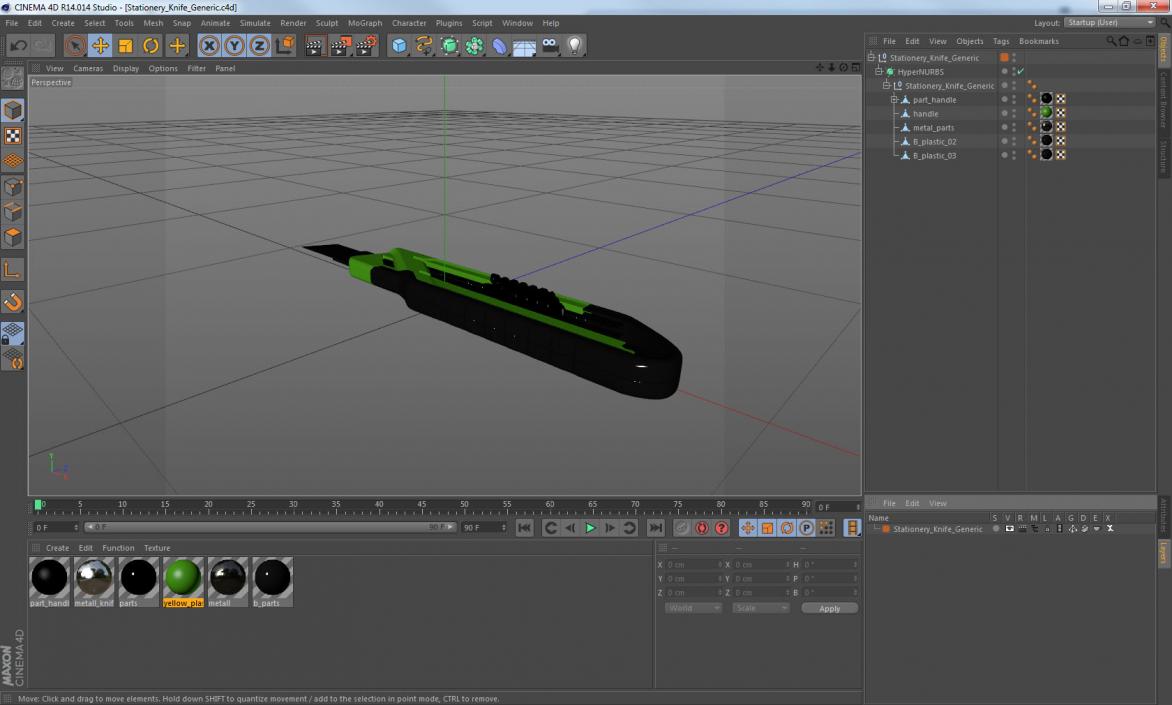 Stationery Knife Generic 3D model