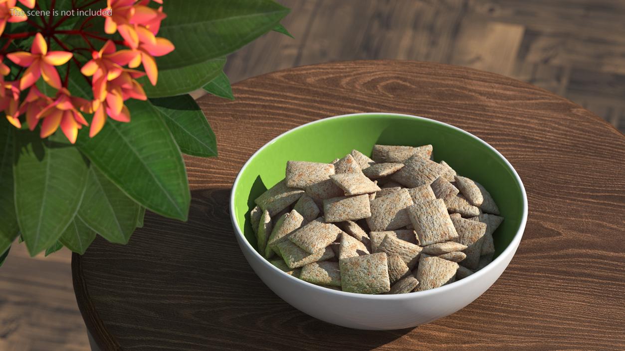 Full Bowl of Breakfast Cereal Pads 3D model