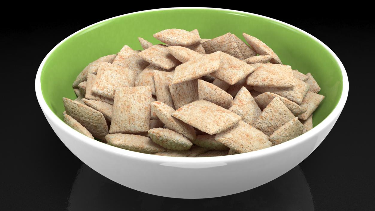 Full Bowl of Breakfast Cereal Pads 3D model