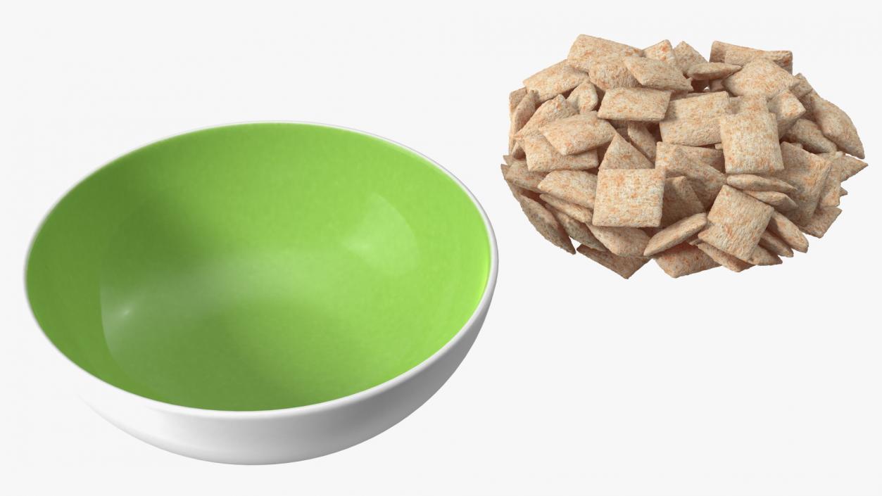 Full Bowl of Breakfast Cereal Pads 3D model