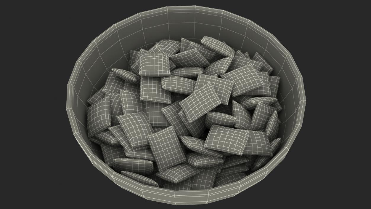 Full Bowl of Breakfast Cereal Pads 3D model