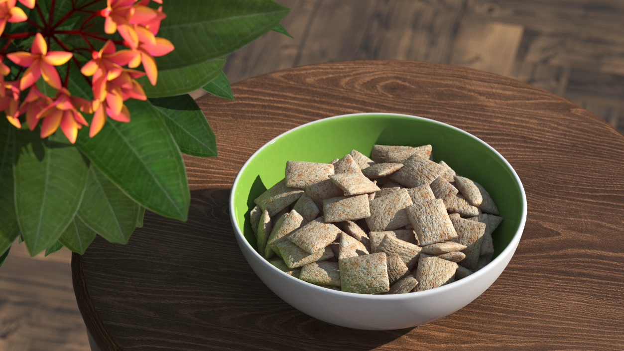 Full Bowl of Breakfast Cereal Pads 3D model