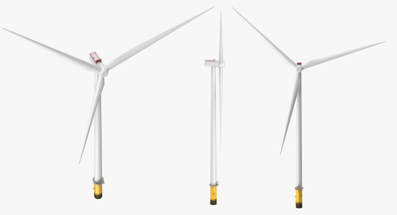 3D Wind Turbines Collection 2