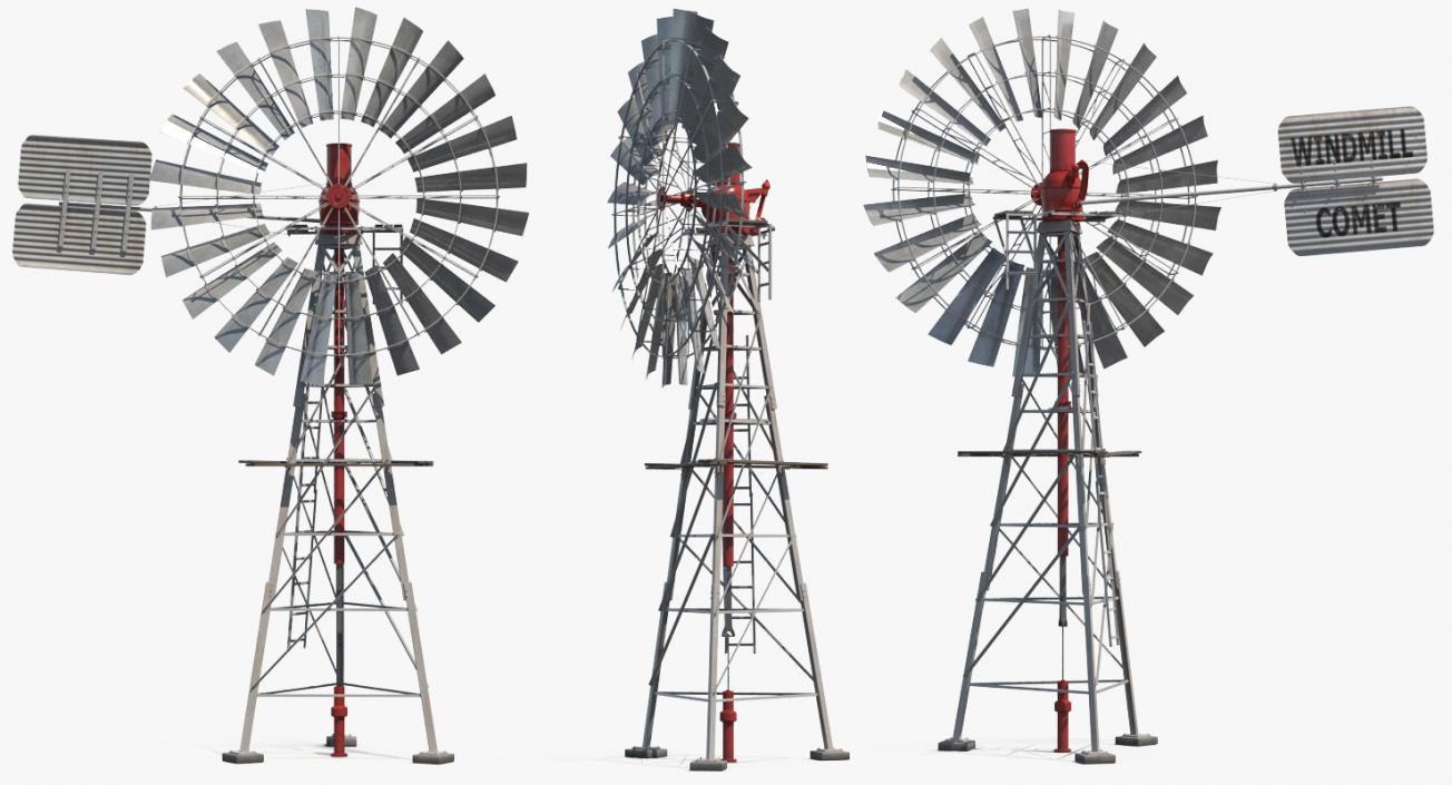 3D Wind Turbines Collection 2