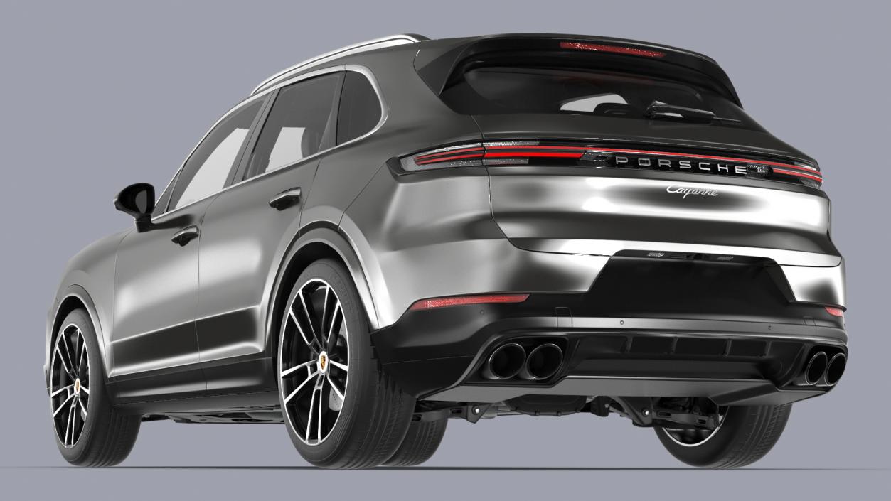 3D model 2024 Porsche Cayenne Turbo E-Hybrid Gray