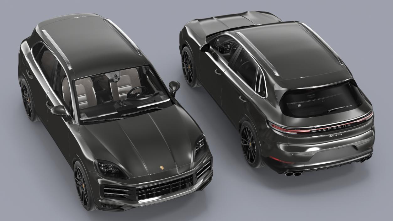 3D model 2024 Porsche Cayenne Turbo E-Hybrid Gray