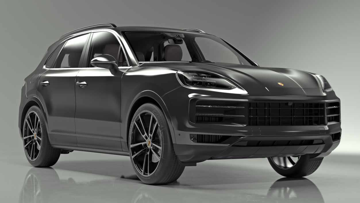 3D model 2024 Porsche Cayenne Turbo E-Hybrid Gray