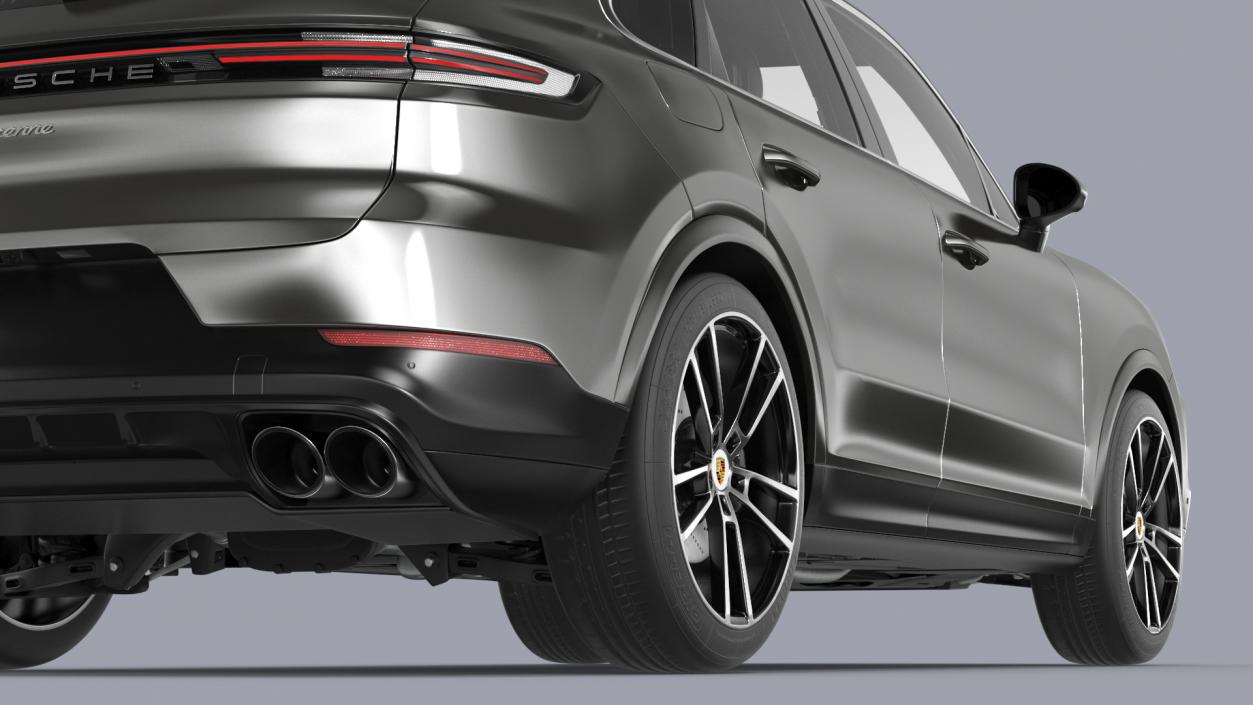 3D model 2024 Porsche Cayenne Turbo E-Hybrid Gray