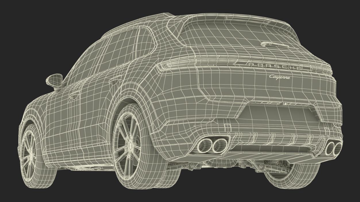 3D model 2024 Porsche Cayenne Turbo E-Hybrid Gray