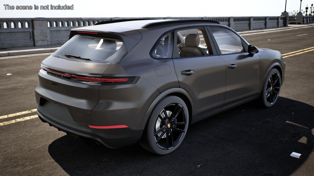 3D model 2024 Porsche Cayenne Turbo E-Hybrid Gray