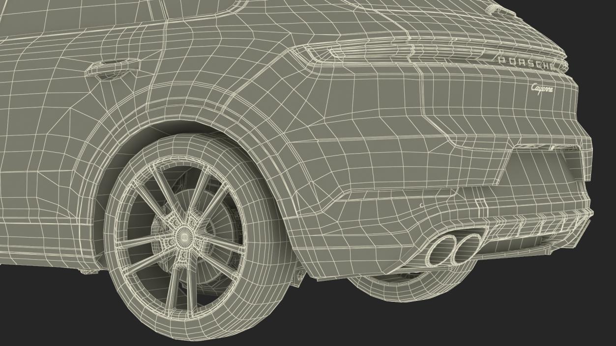 3D model 2024 Porsche Cayenne Turbo E-Hybrid Gray