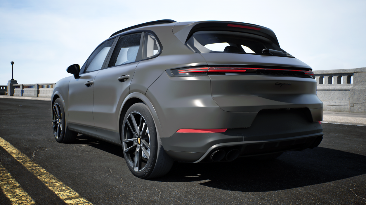 3D model 2024 Porsche Cayenne Turbo E-Hybrid Gray