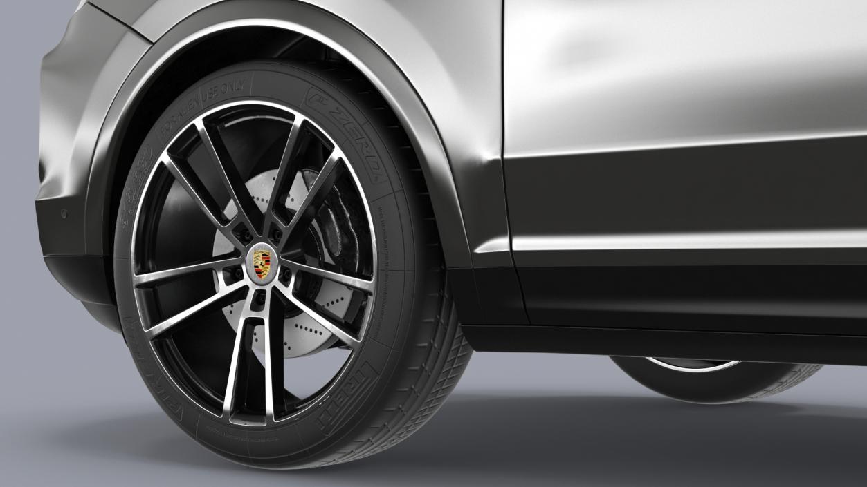 3D model 2024 Porsche Cayenne Turbo E-Hybrid Gray