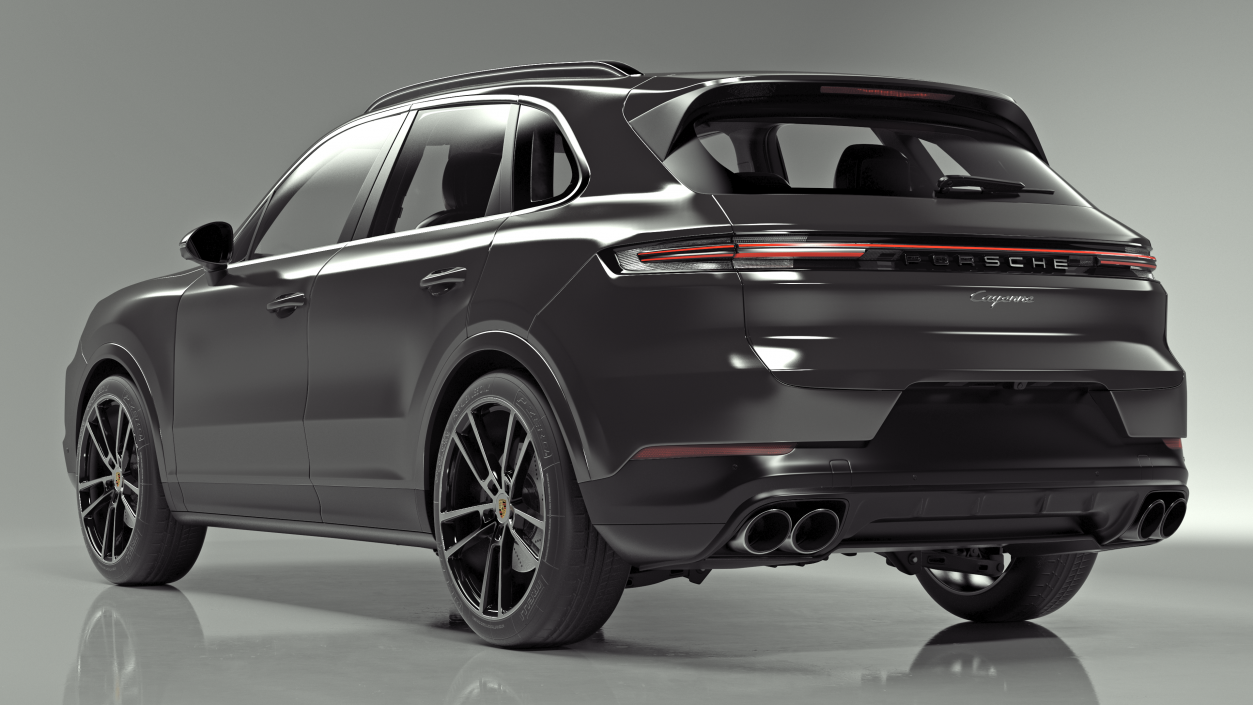 3D model 2024 Porsche Cayenne Turbo E-Hybrid Gray