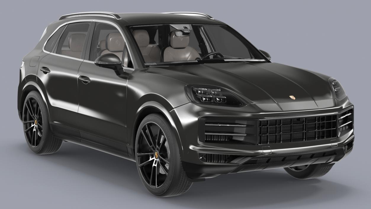 3D model 2024 Porsche Cayenne Turbo E-Hybrid Gray