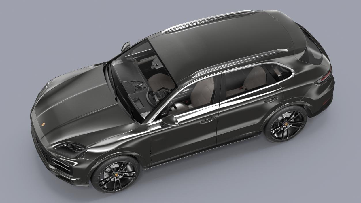 3D model 2024 Porsche Cayenne Turbo E-Hybrid Gray