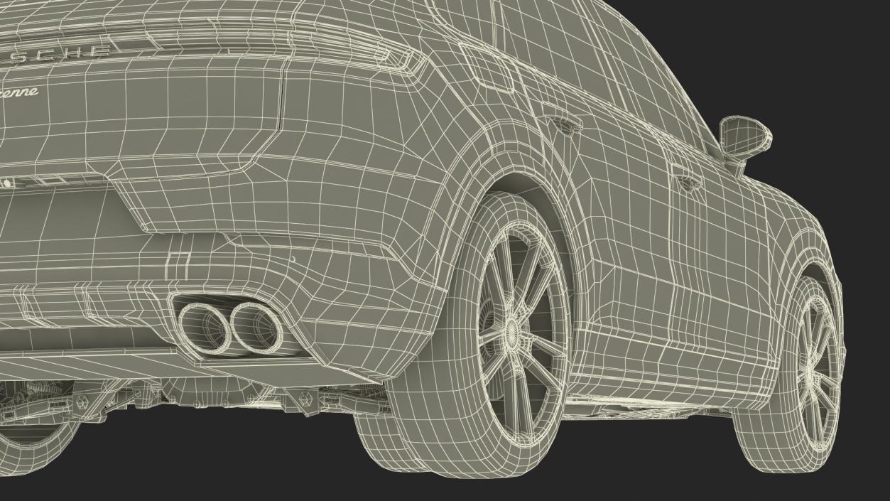 3D model 2024 Porsche Cayenne Turbo E-Hybrid Gray