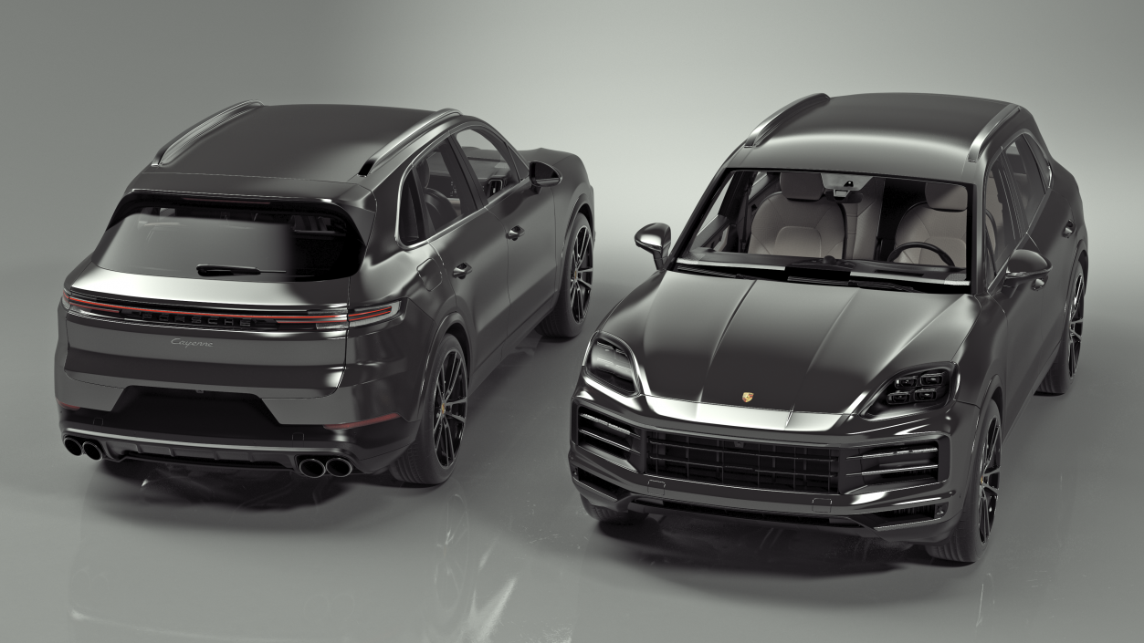 3D model 2024 Porsche Cayenne Turbo E-Hybrid Gray