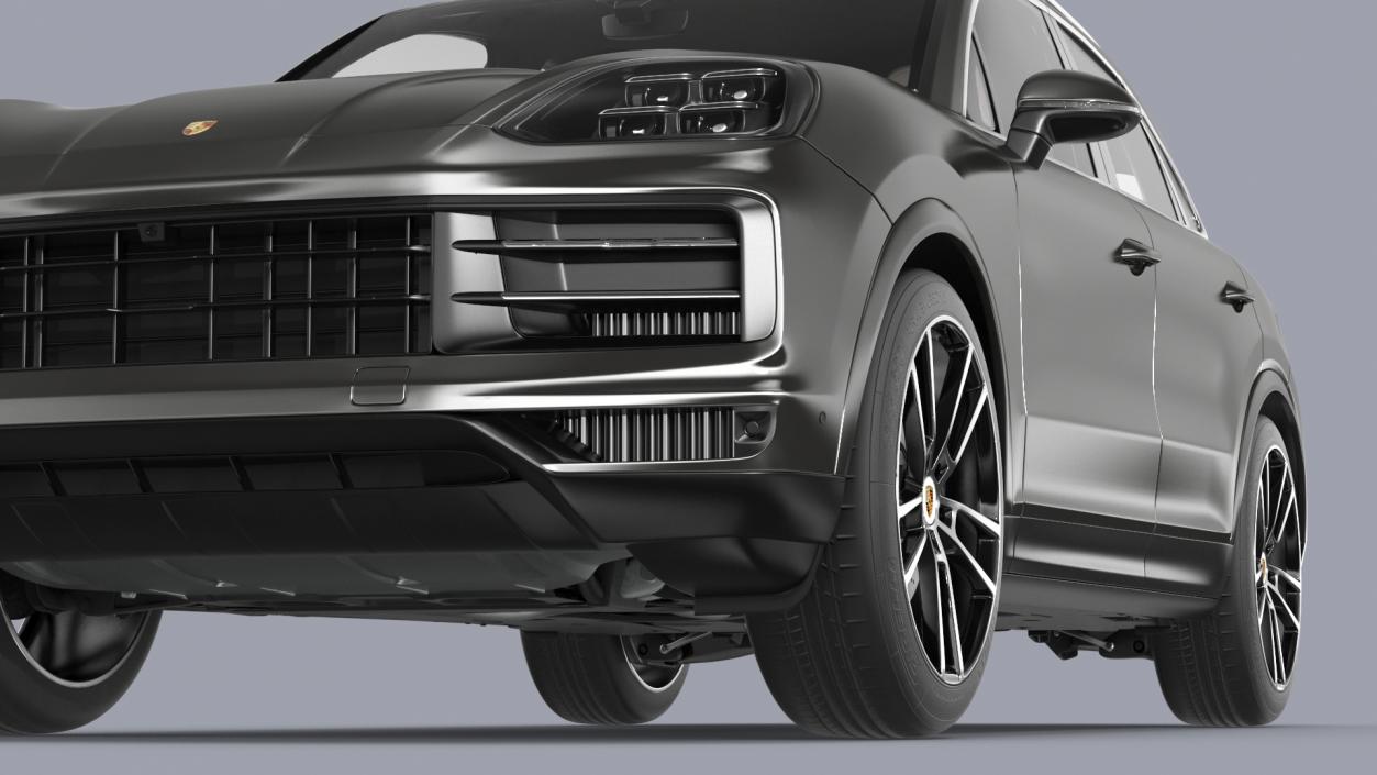 3D model 2024 Porsche Cayenne Turbo E-Hybrid Gray