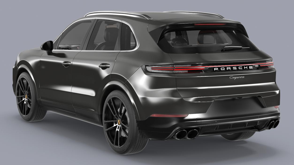 3D model 2024 Porsche Cayenne Turbo E-Hybrid Gray