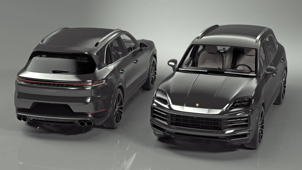 3D model 2024 Porsche Cayenne Turbo E-Hybrid Gray