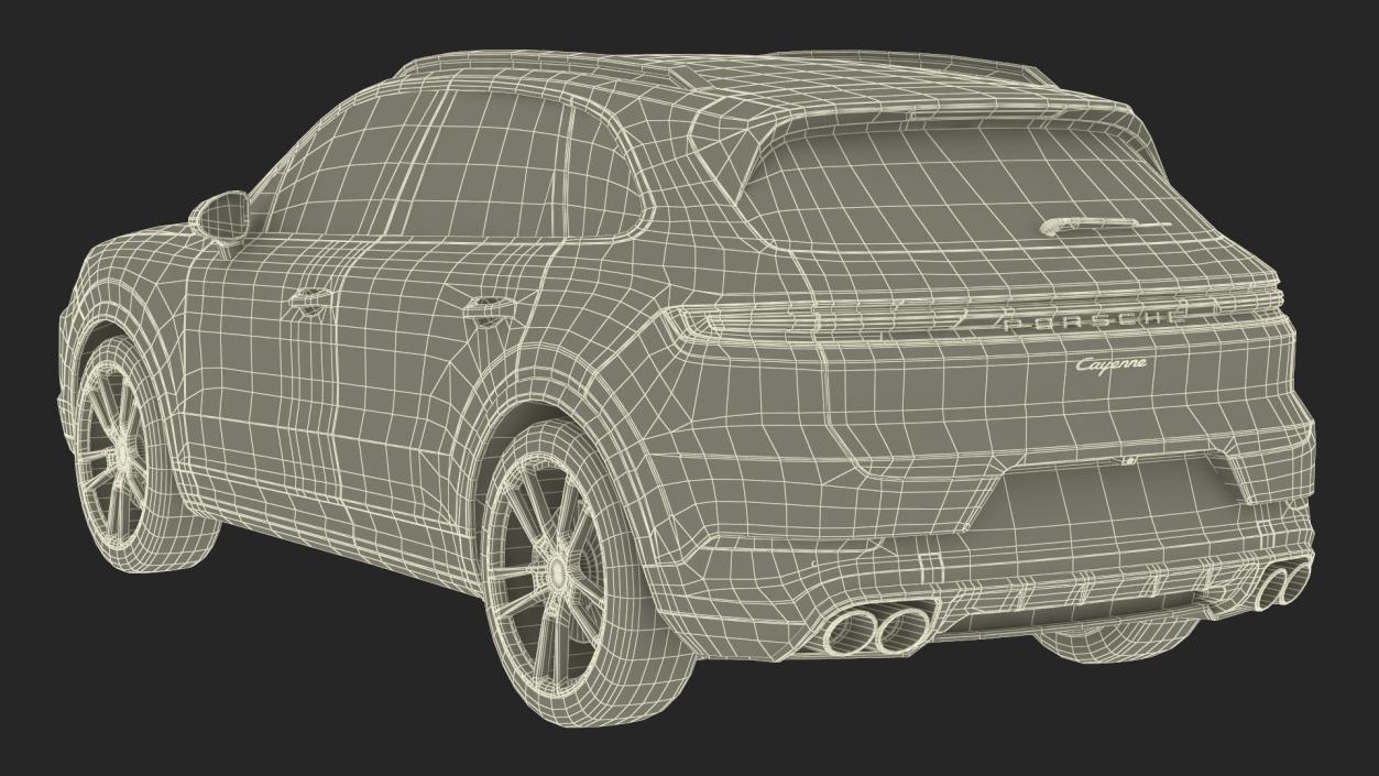 3D model 2024 Porsche Cayenne Turbo E-Hybrid Gray