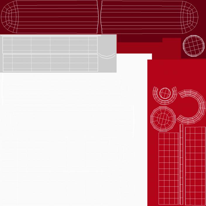 Stainless Steel Test Tube Rack with Blood Samples 3D model