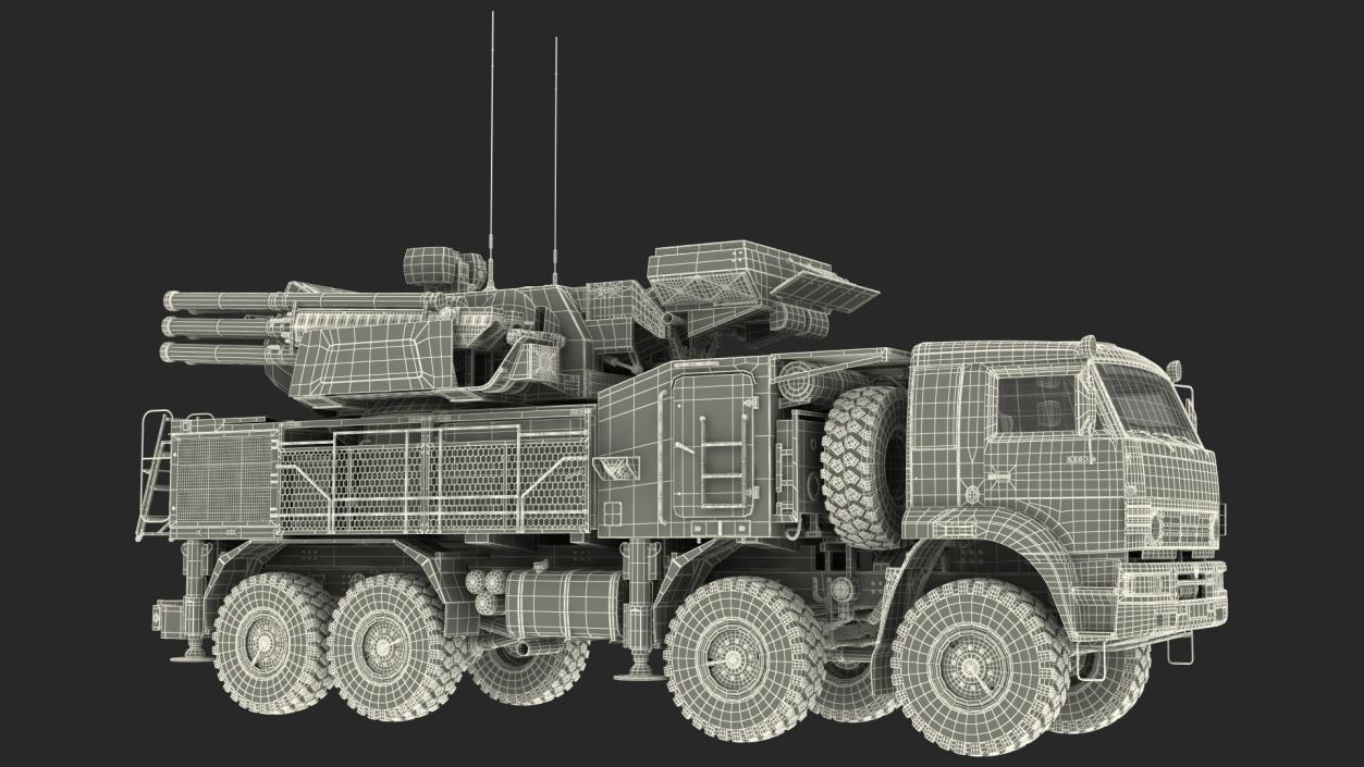 3D model Pantsir S1 SA-22 Desert Camo Rigged