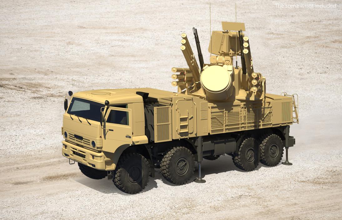 3D model Pantsir S1 SA-22 Desert Camo Rigged