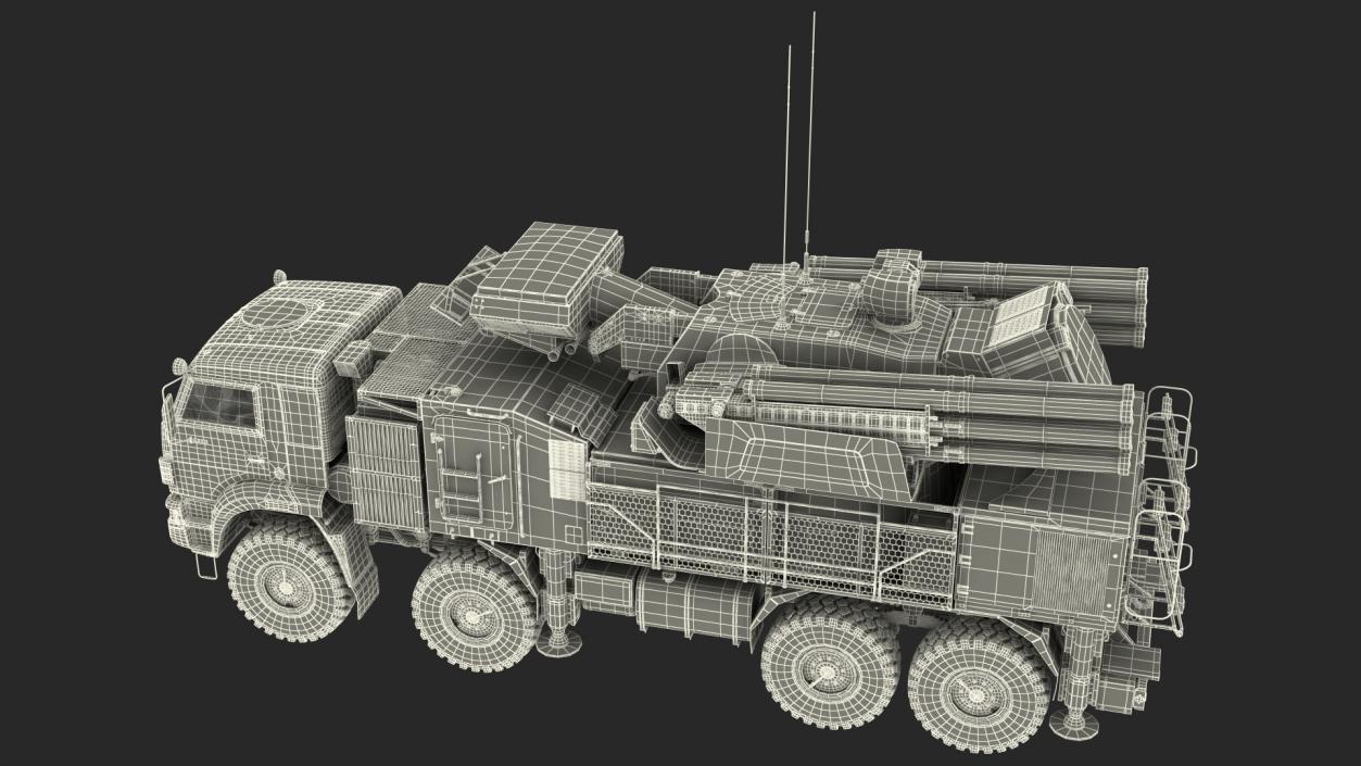 3D model Pantsir S1 SA-22 Desert Camo Rigged