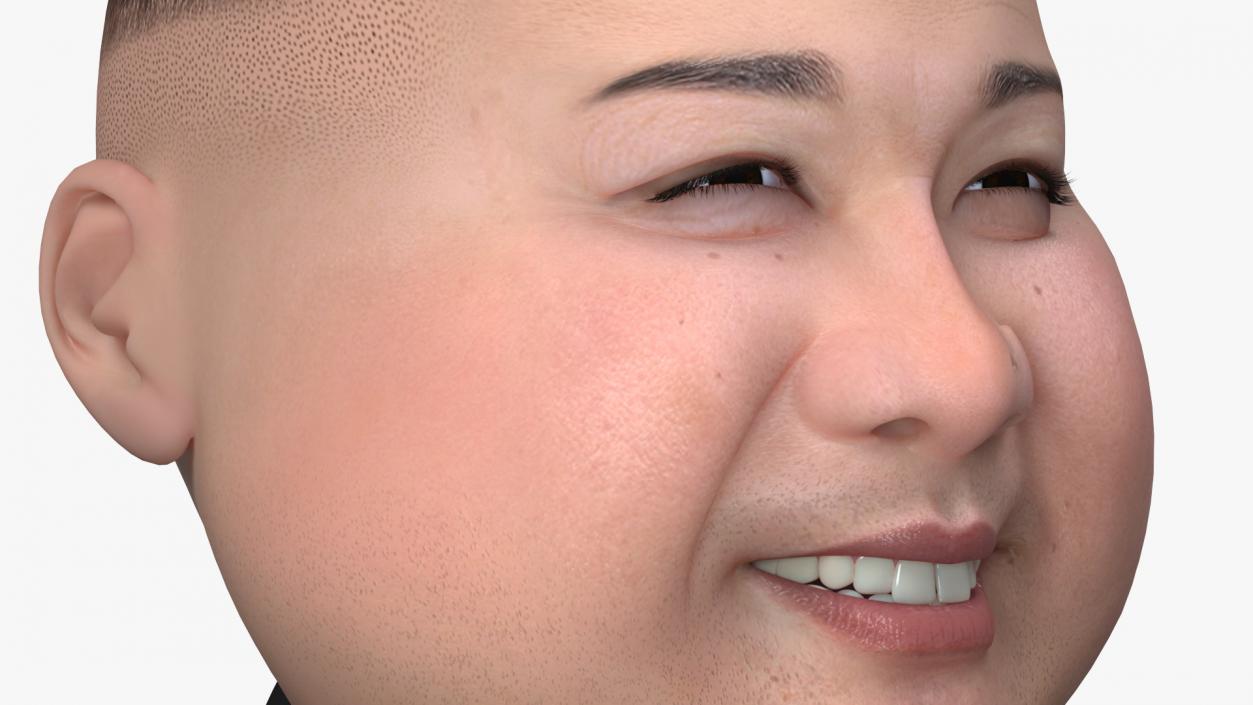 3D Cartoon Kim Jong Un on Missiles