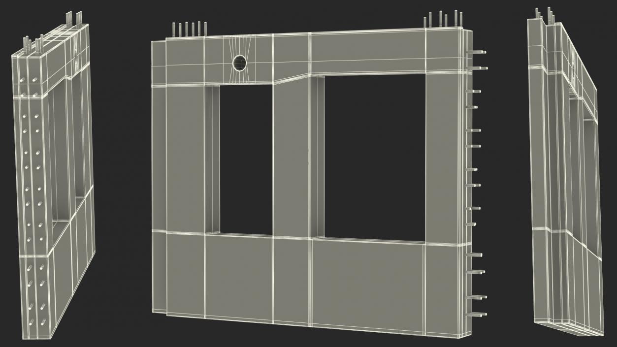 3D Precast Wall Panel model