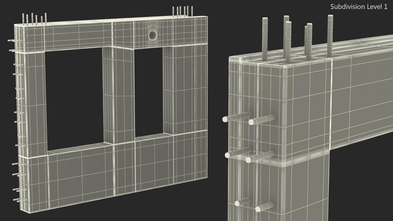 3D Precast Wall Panel model