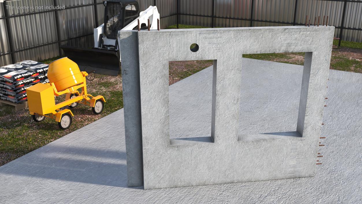 3D Precast Wall Panel model