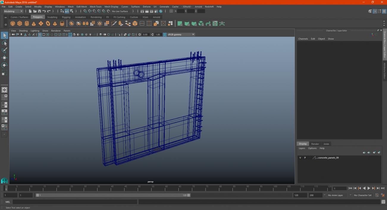 3D Precast Wall Panel model