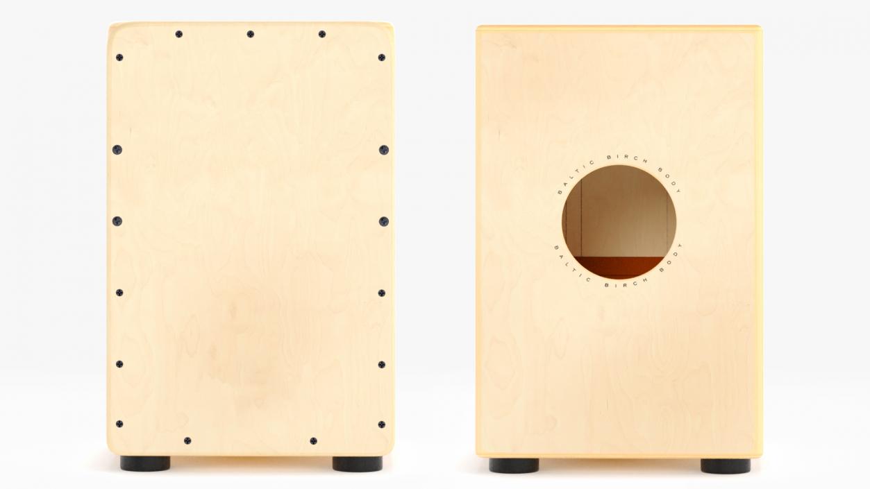 3D Traditional String Cajon Drum with Seat Pad model