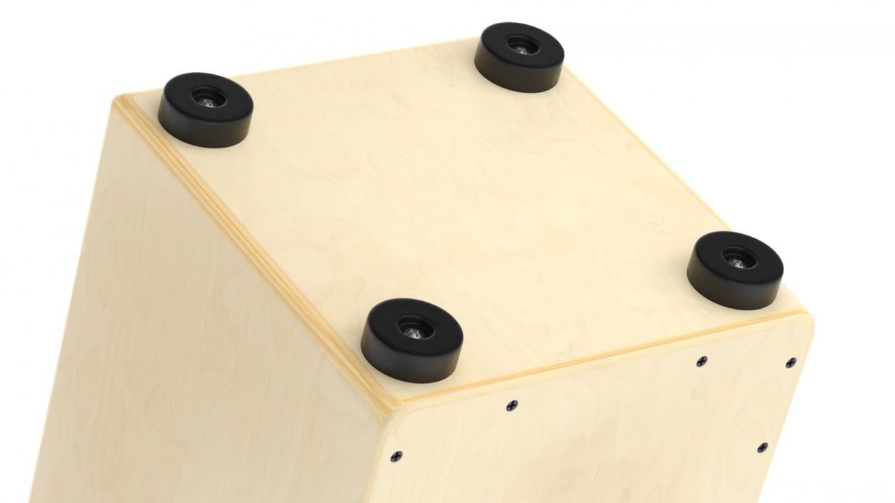 3D Traditional String Cajon Drum with Seat Pad model