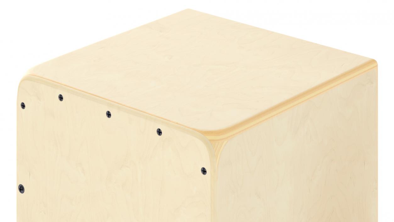 3D Traditional String Cajon Drum with Seat Pad model