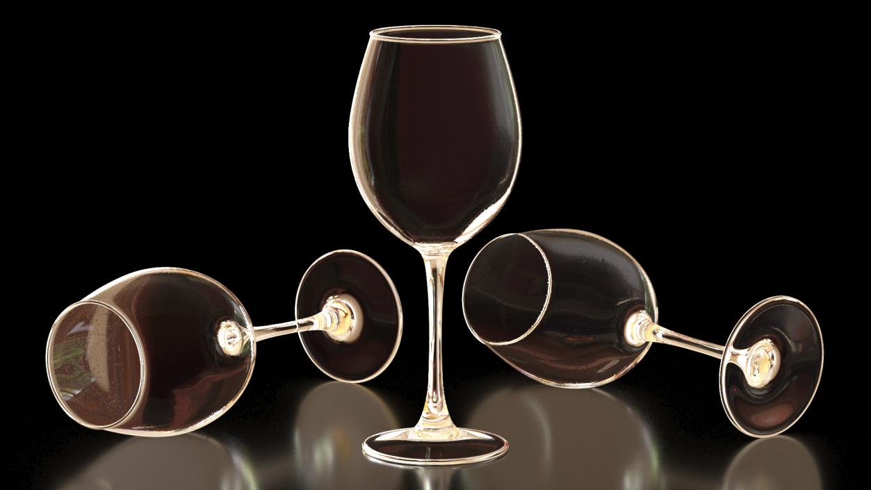 Bordeaux Wine Glass 3D model